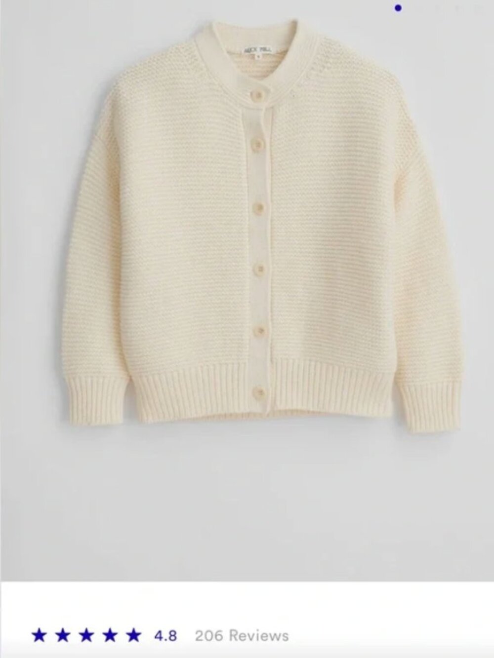 Nico Cardigan in Cotton in Cream